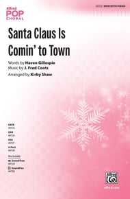 Santa Claus Is Coming to Town SATB choral sheet music cover Thumbnail